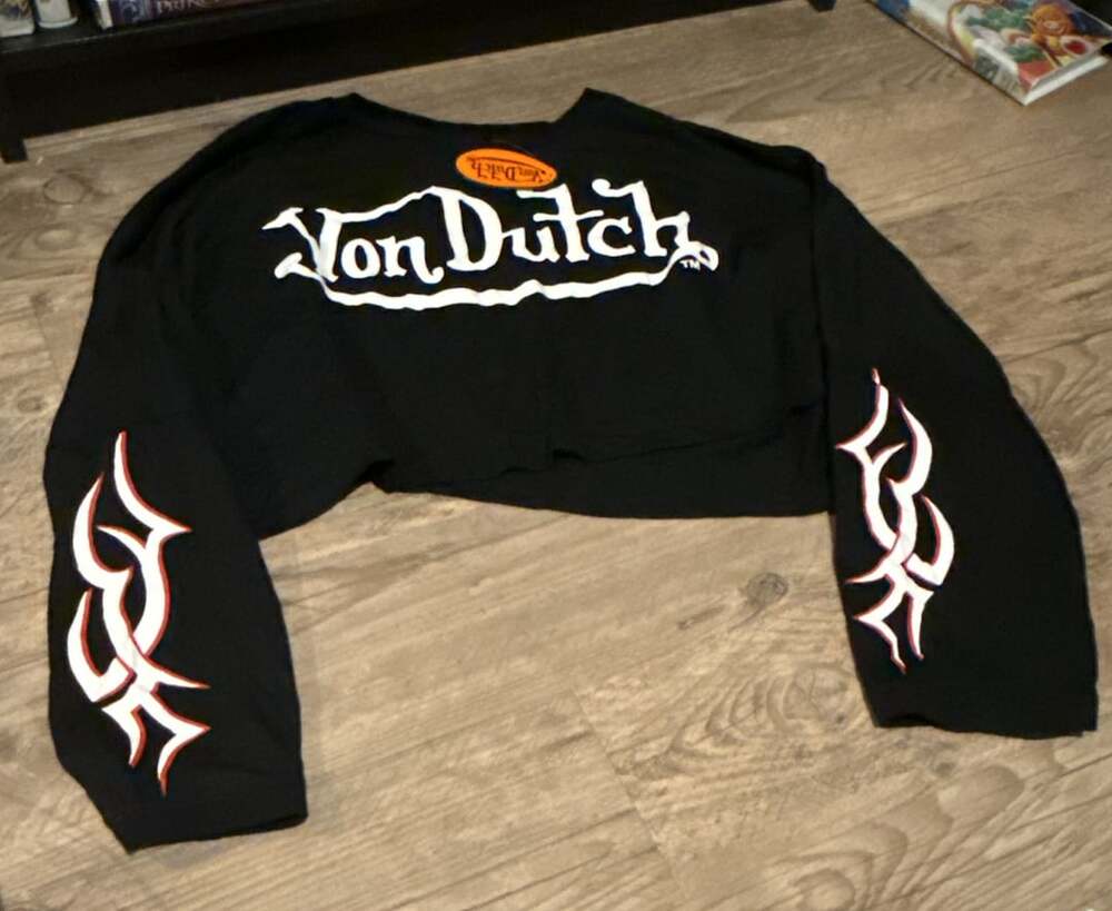 Von Dutch Motocross Graphic Oversized Tee - Black – ,